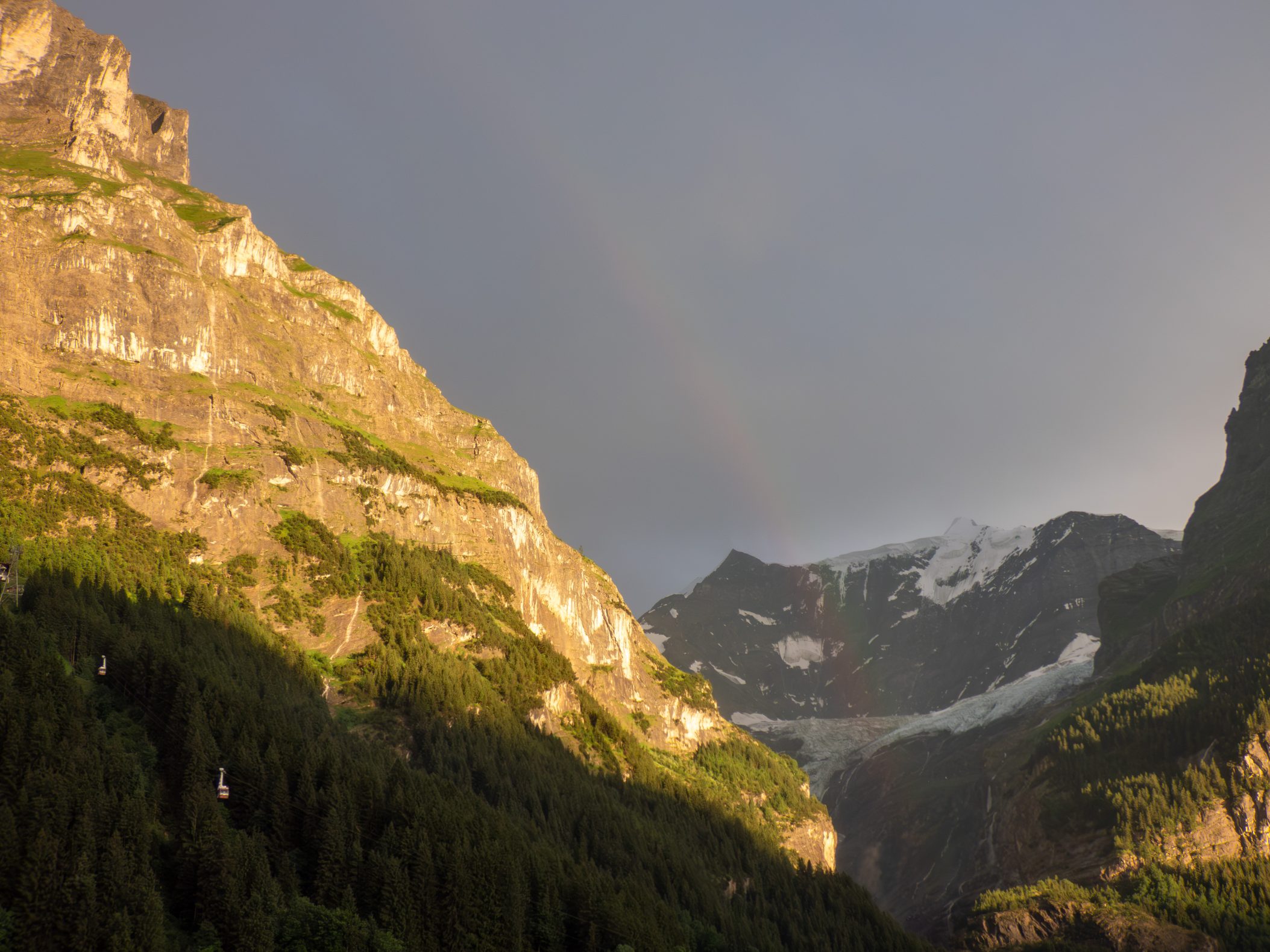 Evening rainbow from balcony